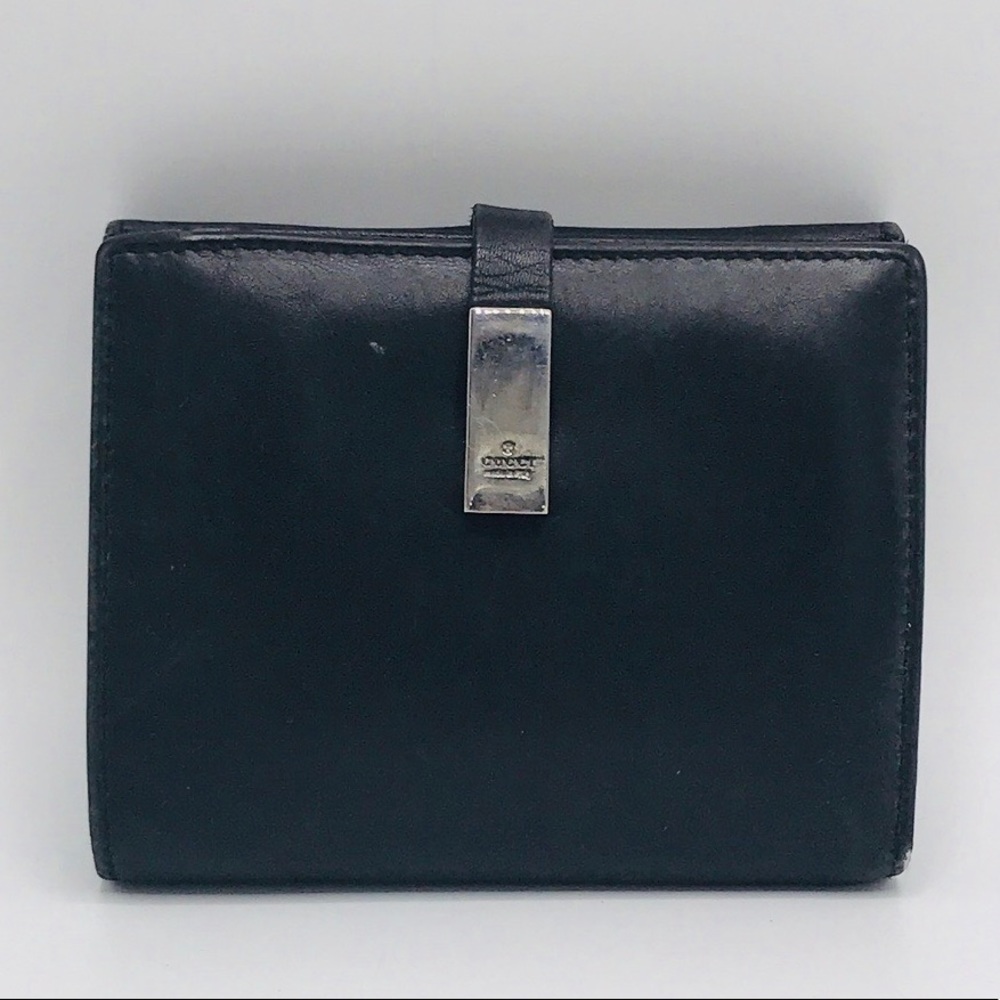 Gucci Black Wallet with Silver Accent